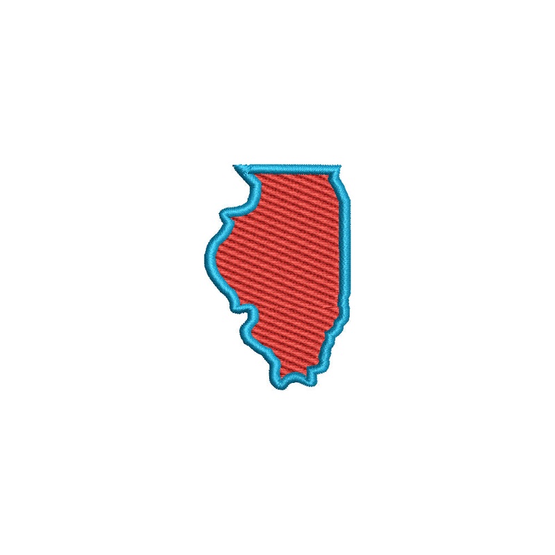Illinois State Map Default Title One Size