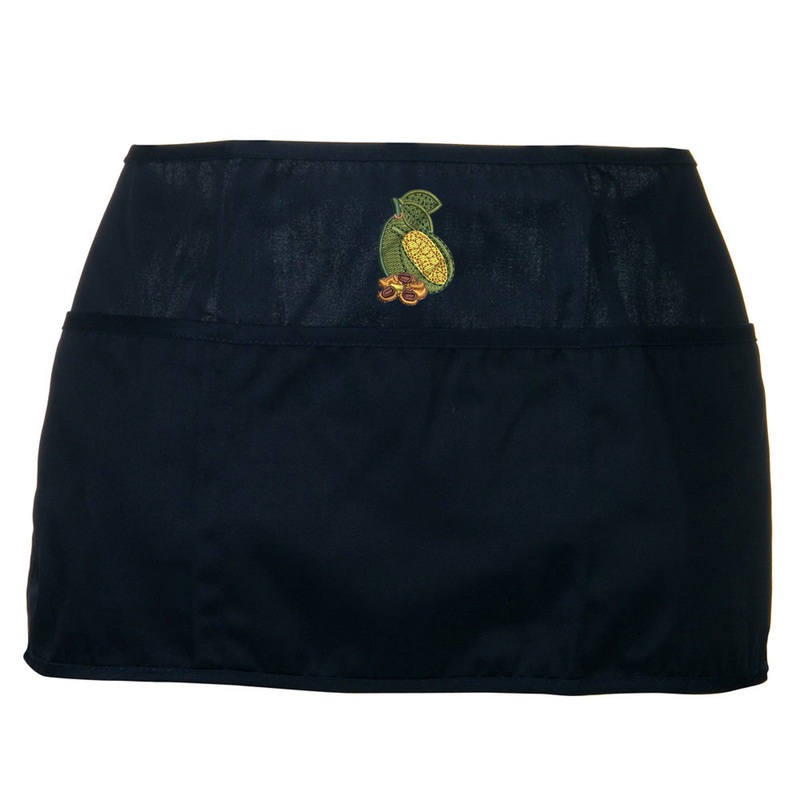 Jackfruit Embroidered 3 Pockets Chef’s Apron Navy One Size