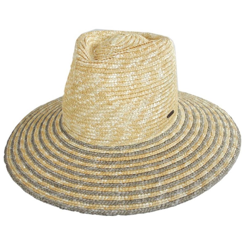 Joanna Festival Wheat Straw Fedora Hat – Dark Earth/Honey & Honey/Sand HONEY/SAND XS