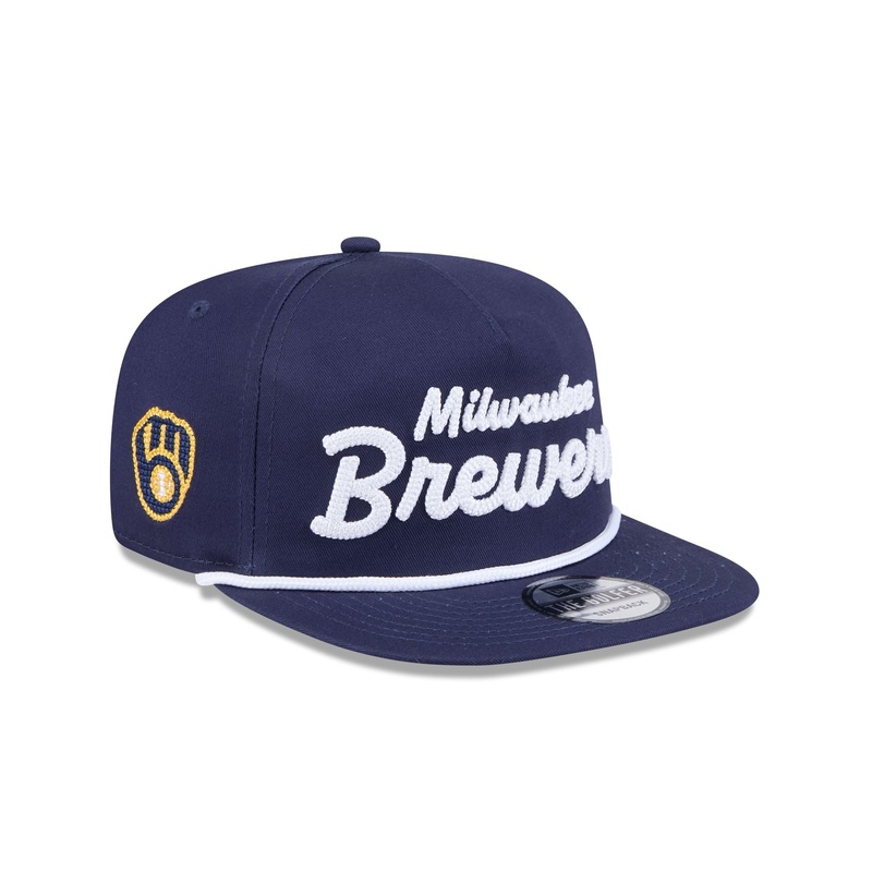 Milwaukee Brewers Team Text Golfer Hat One Size