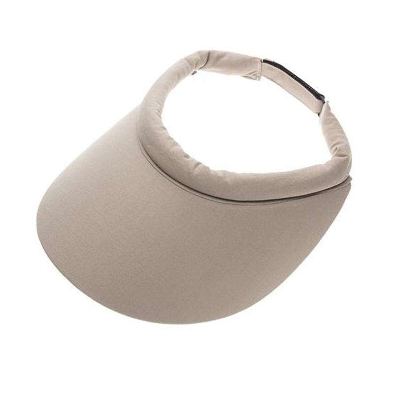 No Headache Club Sun Visor with Rolled Comfort Band Khaki