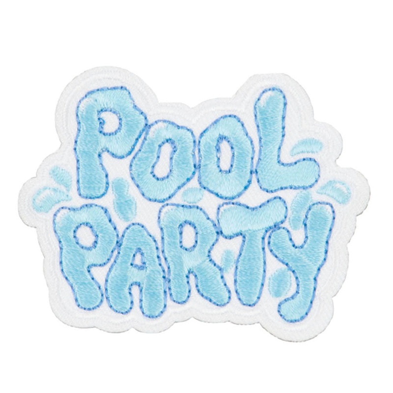Pool Party Patches White One Size
