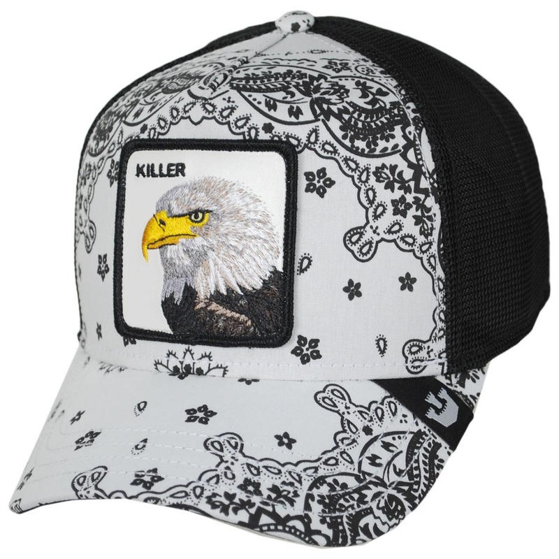 Problem Bandana Mesh Trucker Snapback Baseball Cap WHITE ADJUSTABLE
