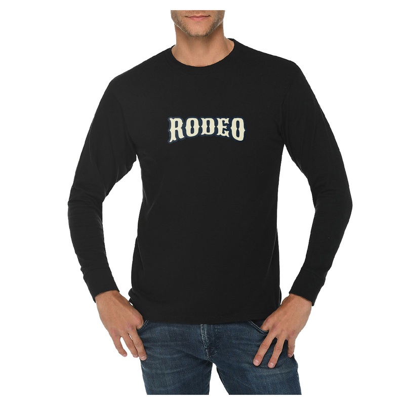 Rodeo Graphic Long Sleeve Crewneck Tee Black XS
