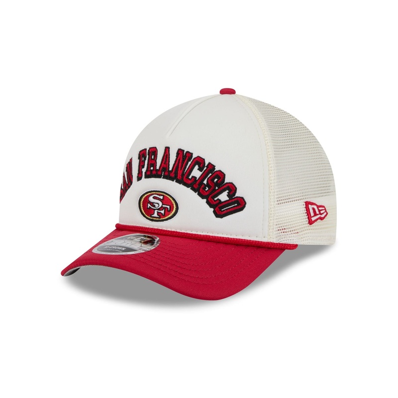 San Francisco 49ers Chrome Arch 9FORTY M-Crown A-Frame Trucker Hat One Size
