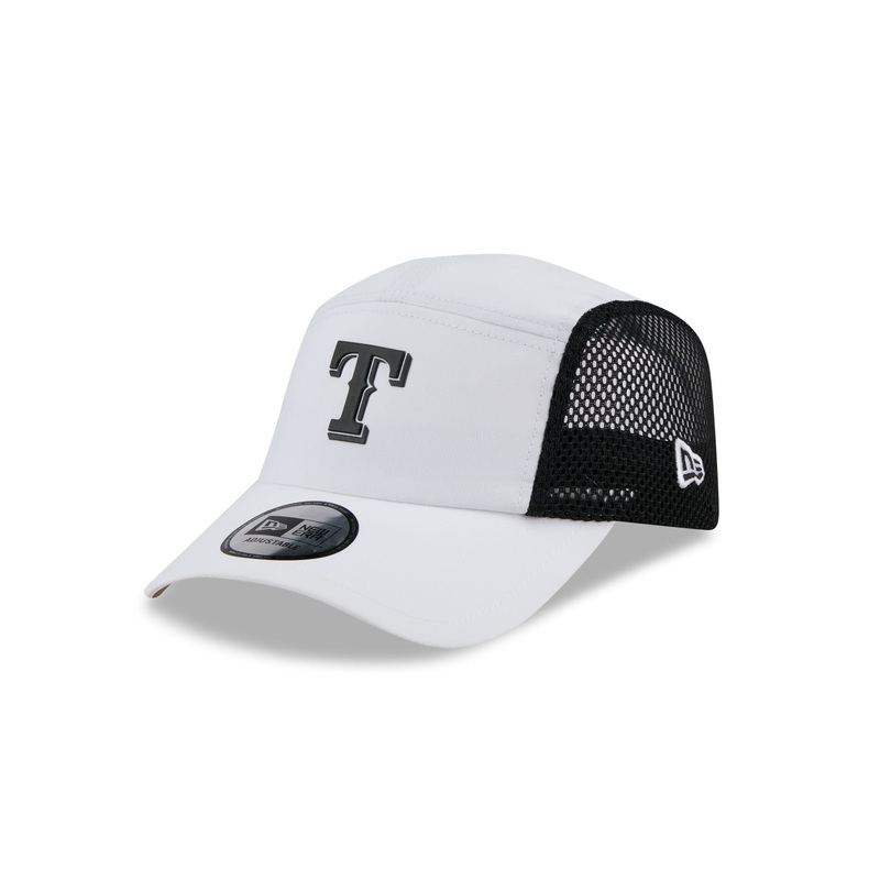 Texas Rangers White Poly Runner Adjustable Hat One Size