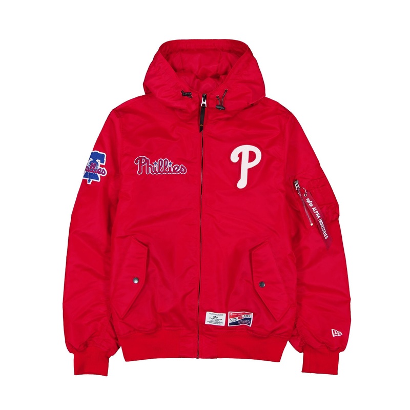 Alpha Industries x Philadelphia Phillies L-2B Hooded Bomber Jacket S