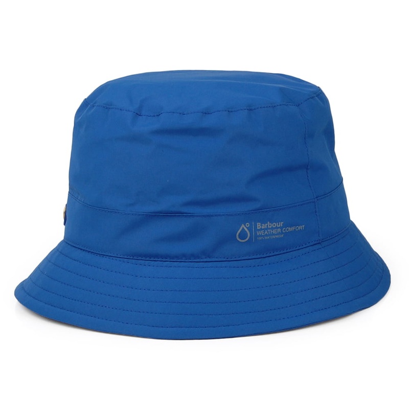 Barbour Hats Weather Comfort Waterproof Bucket Hat – Blue S