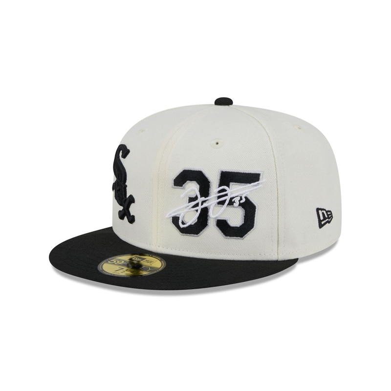 Chicago White Sox Frank Thomas Chrome White 59FIFTY Fitted Hat 7