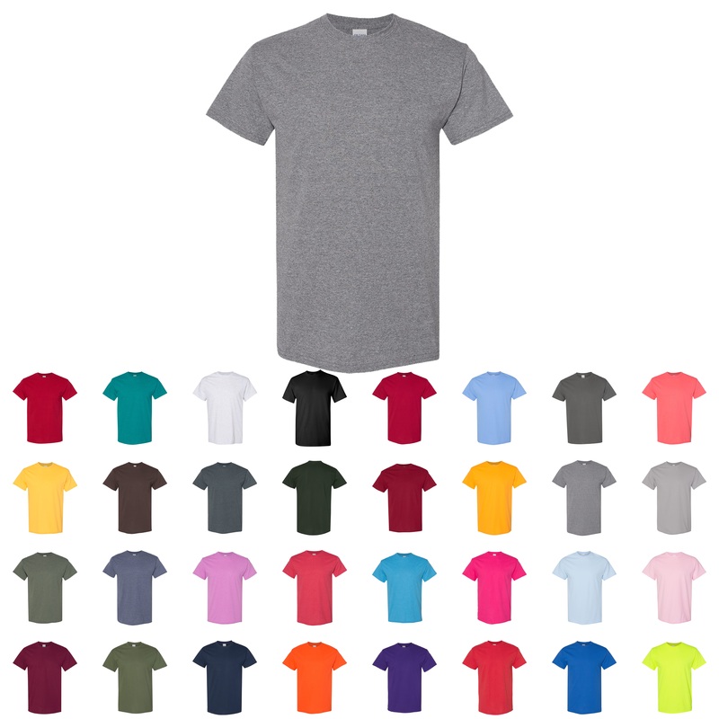 Gildan 5000 Heavy Cotton T-Shirt – Sizes 4XL-5XL Black 4XL