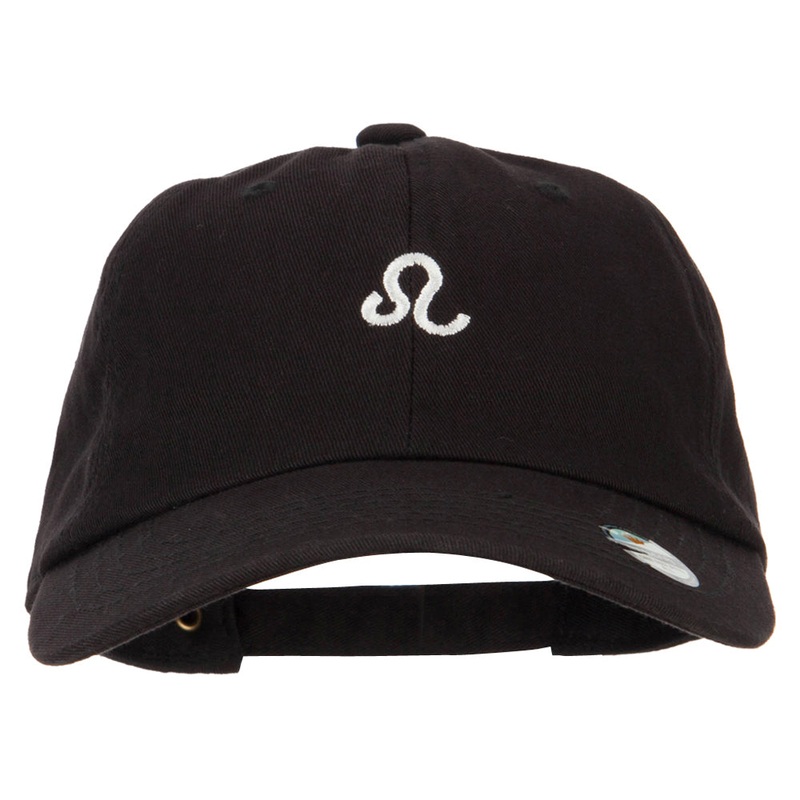 Leo Zodiac Sign Embroidered Unstructured Cap Black One Size