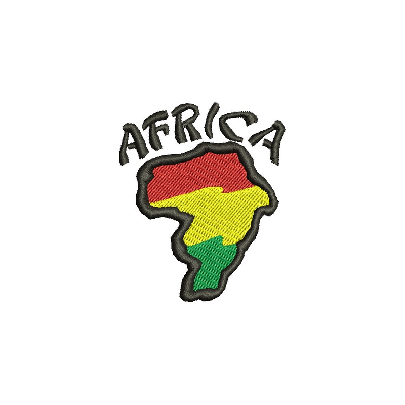 Map of Africa with Word Default Title One Size