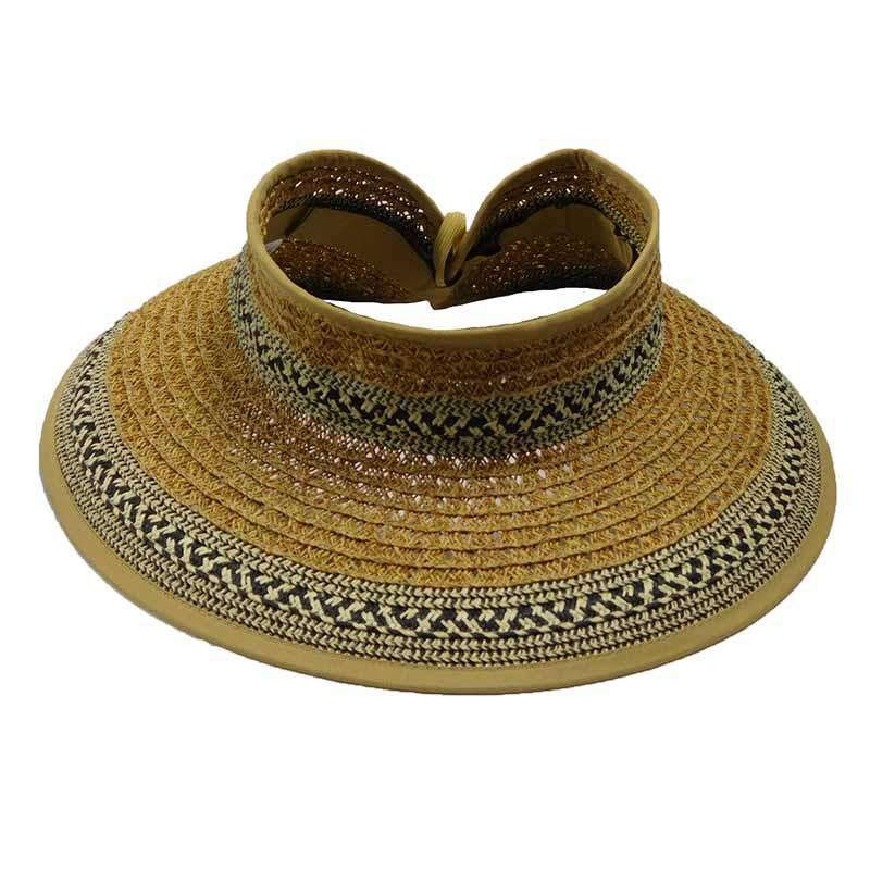Mix Braid Roll Up Sun Visor Hat by Boardwalk Natural