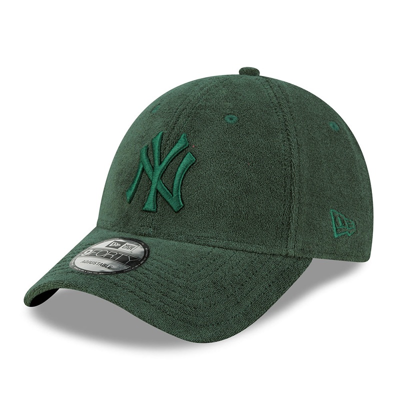 New Era 9FORTY New York Yankees Baseball Cap – MLB Towelling – Dark Green Adjustable