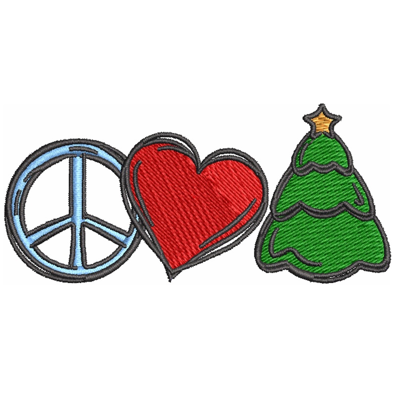 Peace Love Christmas Peace Love Christmas One Size