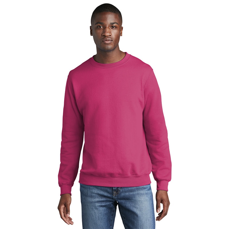Port & Company PC78 Core Fleece Crewneck Sweatshirt – Sangria Sangria S