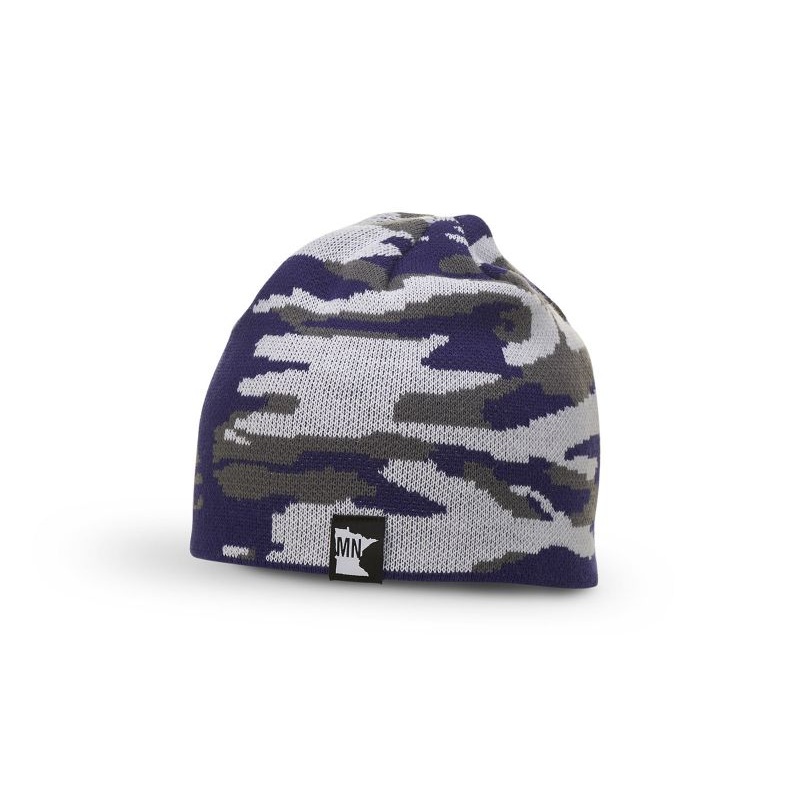Richardson 132CO – Jacquard Camo Beanie – Closeout Royal/Charcoal/White