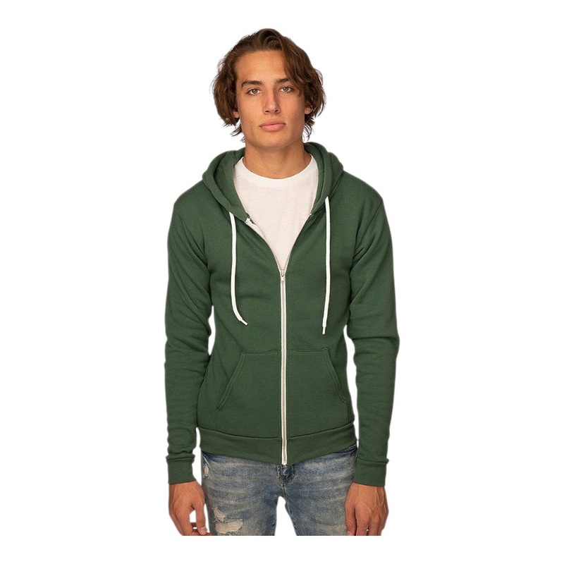 Royal Apparel Unisex Fashion Fleece Zip Hoodie  Style 3150 Made in USA 50/50 Pine XS