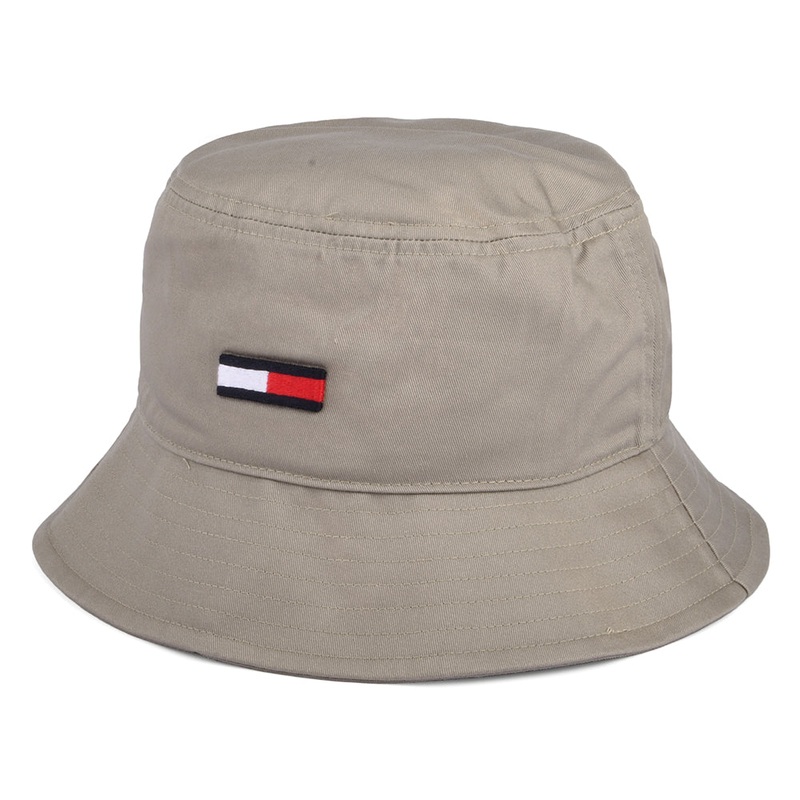 Tommy Hilfiger Hats TJM Flag Organic Cotton Bucket Hat – Sand 1-Size