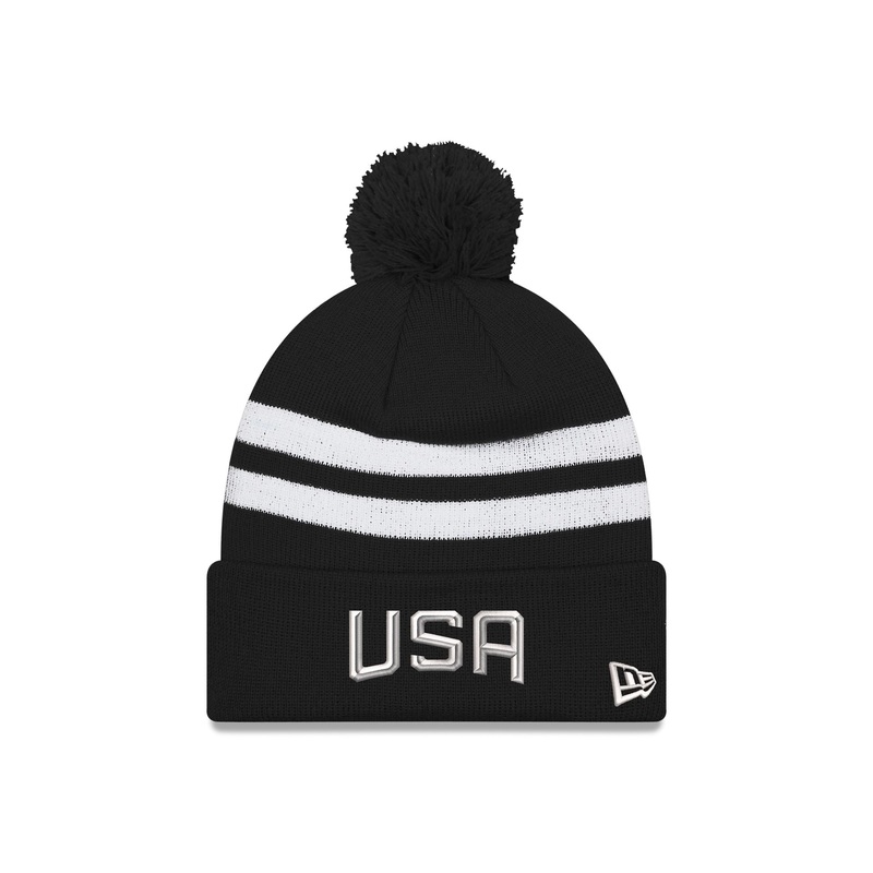 USA 2025 4 Nations Face-Off Pom Knit Hat One Size