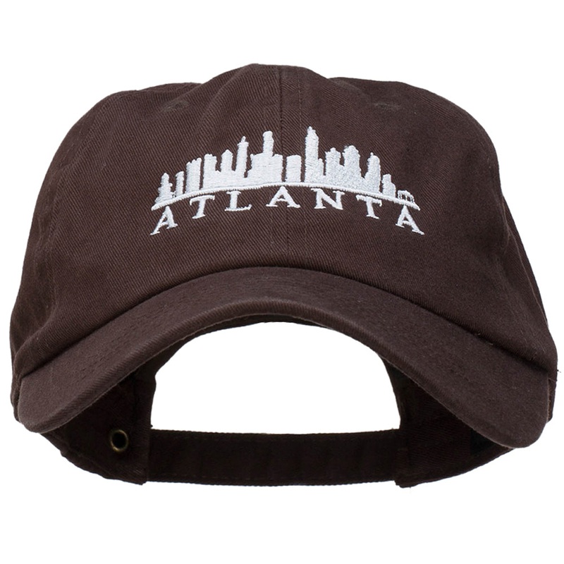 Atlanta Skyline Embroidered Washed Cap Brown One Size