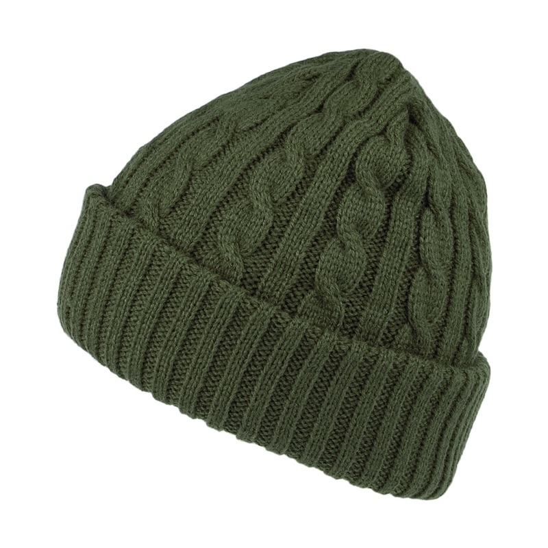Barbour Hats Balfron Knit Beanie Hat – Olive 1-Size