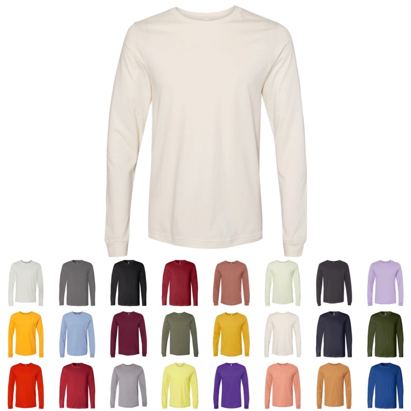 Bella + Canvas 3501 – Unisex Jersey Long Sleeve Tee, T-Shirt XS