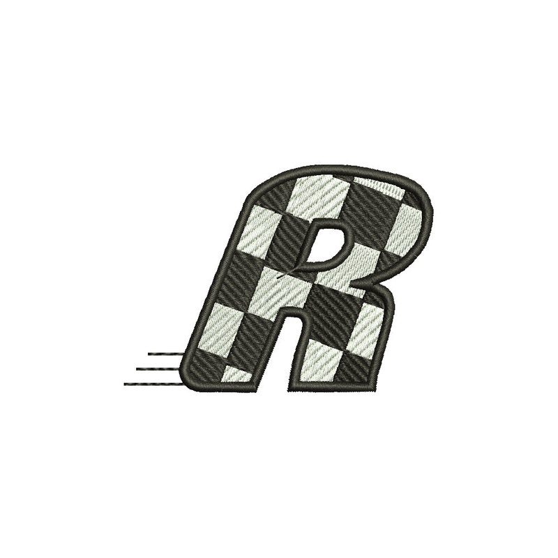 Checkered Flag Alphabet – R Default Title One Size