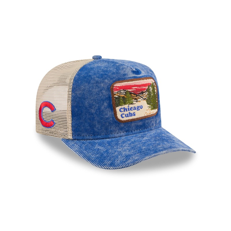Chicago Cubs Vintage Landscape 9FIFTY A-Frame Trucker Hat One Size