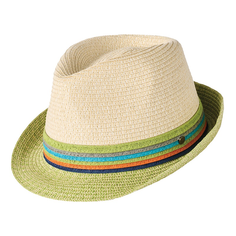 Failsworth Hats Seville Toyo Straw Trilby Hat – Natural-Lime S