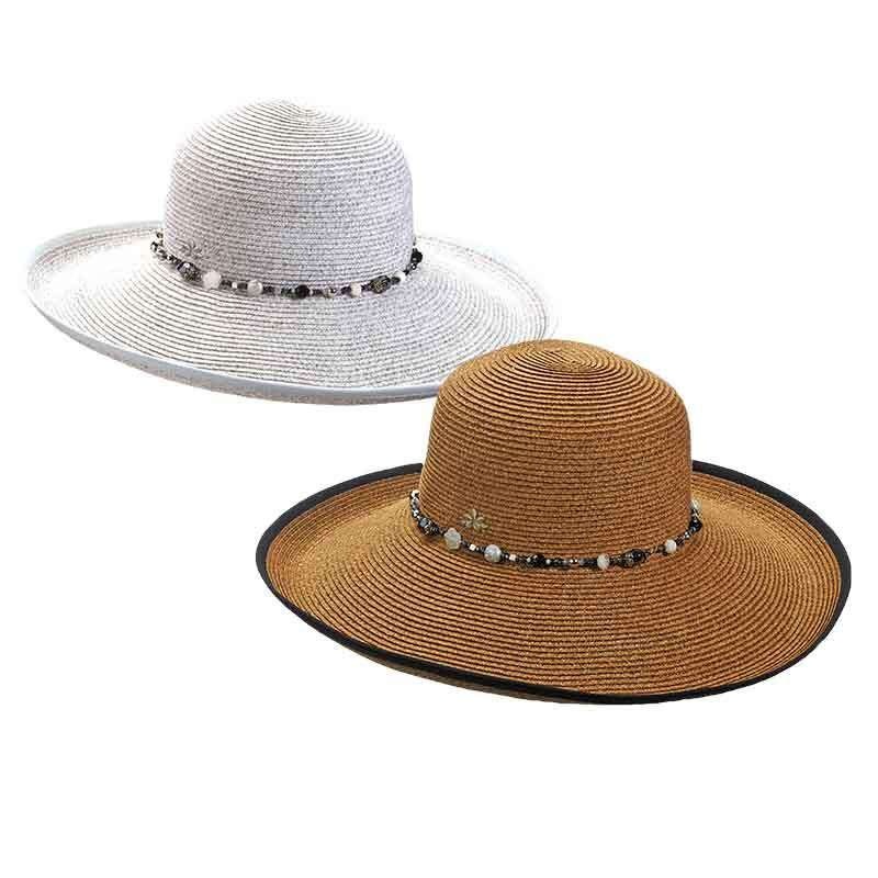 Large Shapeable Brim Sun Hat by Cappelli Straworld Toast