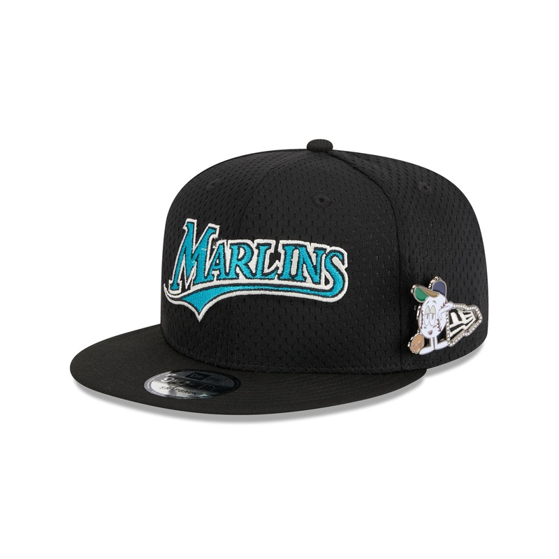 Miami Marlins Post-Up Pin 9FIFTY Snapback Hat One Size