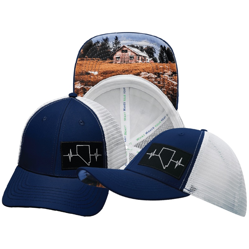 Nevada Hat – Low Profile – Navy / White – Trucker Mesh