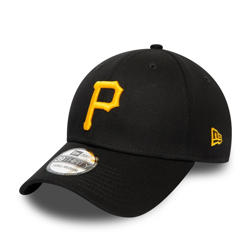 New Era 39THIRTY Pittsburgh Pirates Baseball Cap – MLB League Essential – Black Small/Medium
