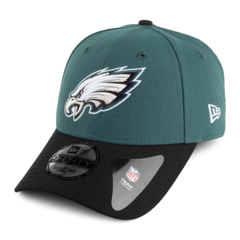 New Era 9FORTY Philadelphia Eagles Baseball Cap – NFL The League – Green-Black Adjustable