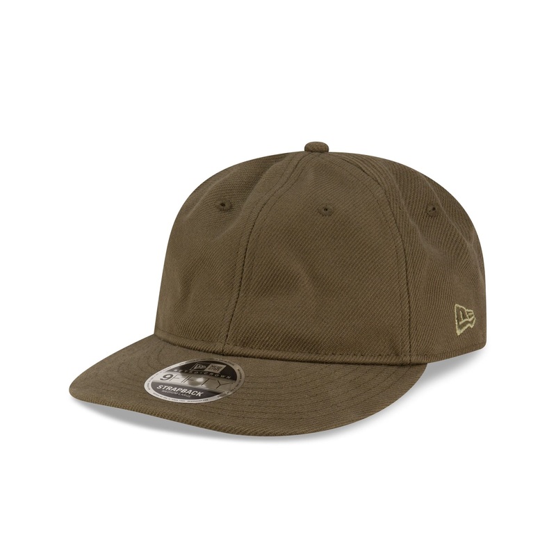 New Era Heavy Twill Olive Green Retro Crown 9FIFTY Strapback One Size