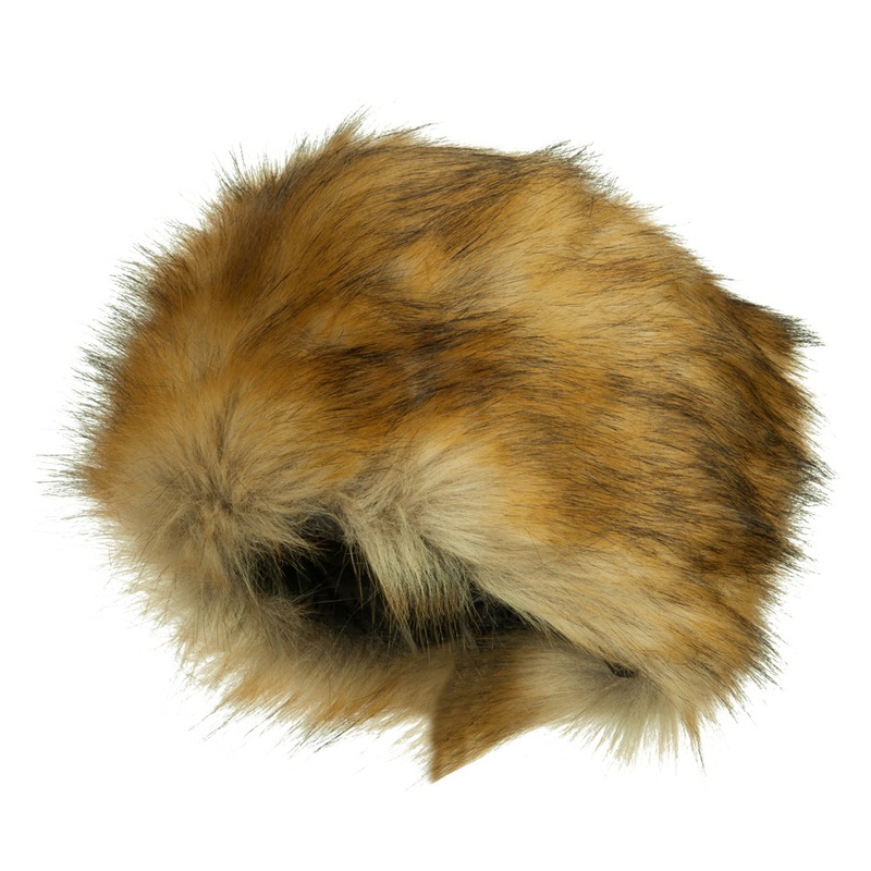 Women’s Faux Fur Bucket Hat Grey One Size