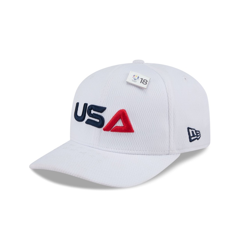 2025 Ryder Cup Team USA White 9SEVENTY Stretch-Snap Hat One Size