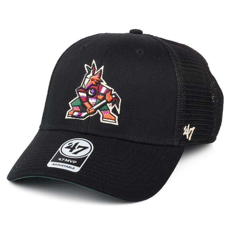 47 Brand Arizona Coyotes Trucker Cap – NHL Branson MVP – Black Adjustable