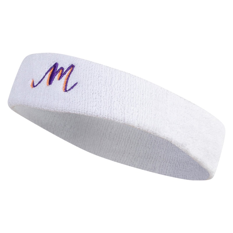 Alaphabet Doodle M Embroidered Head Band (Terry) White One Size