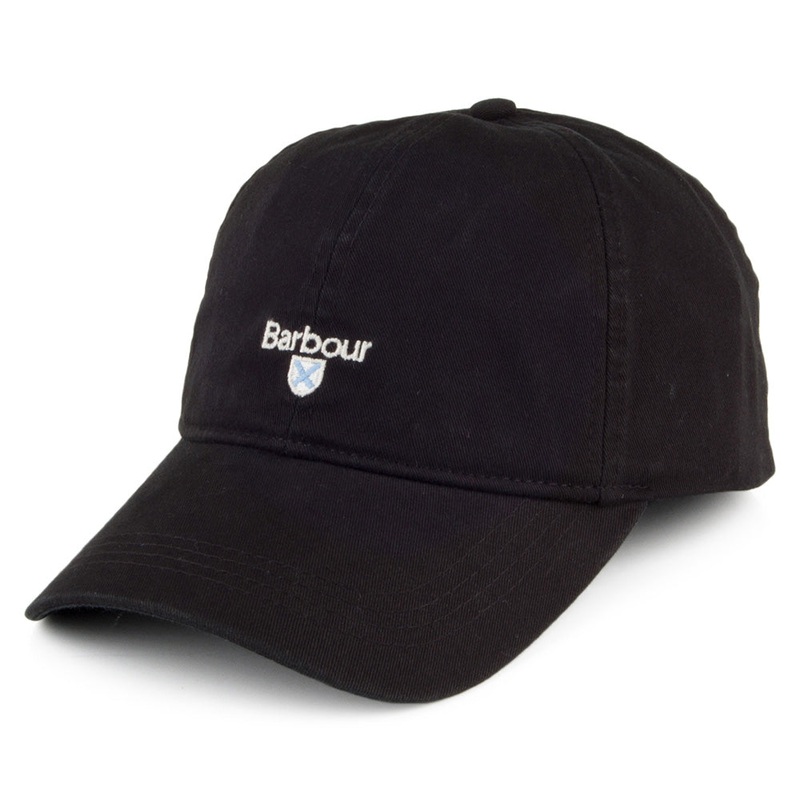 Barbour Hats Cascade Cotton Baseball Cap – Black Adjustable