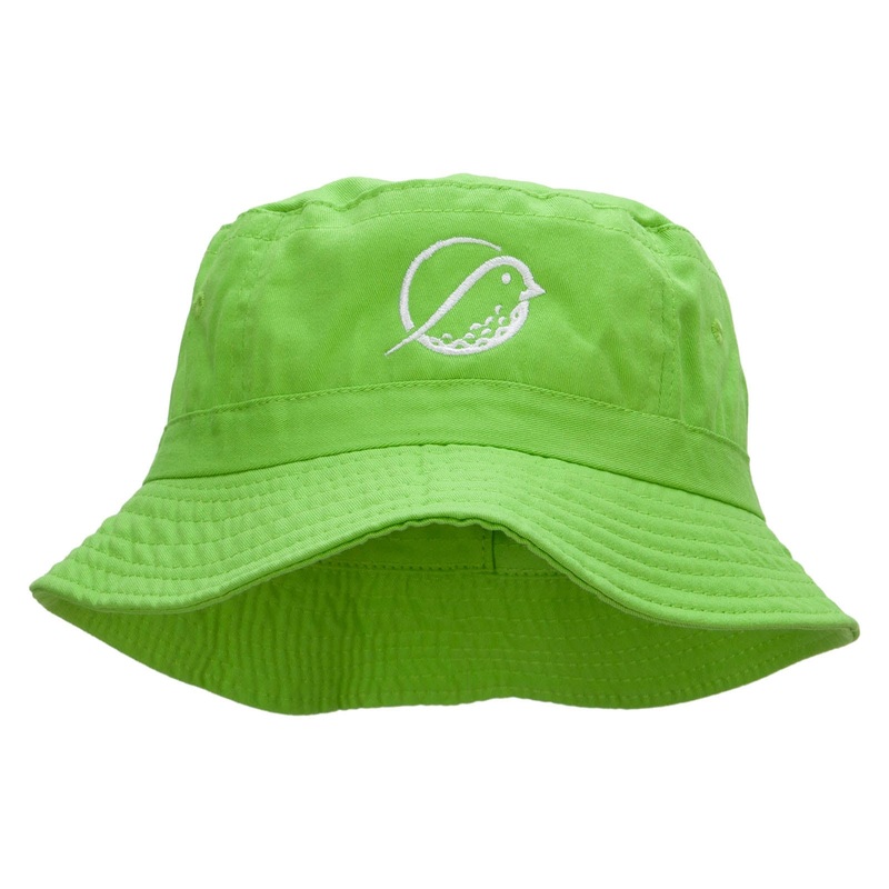 Birdie Golf Embroidered Bucket Hat Apple Green One Size