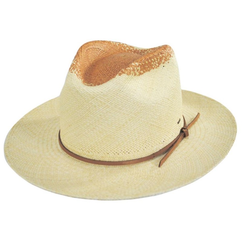 Bystrom Panama Straw Fedora Hat NATURAL S