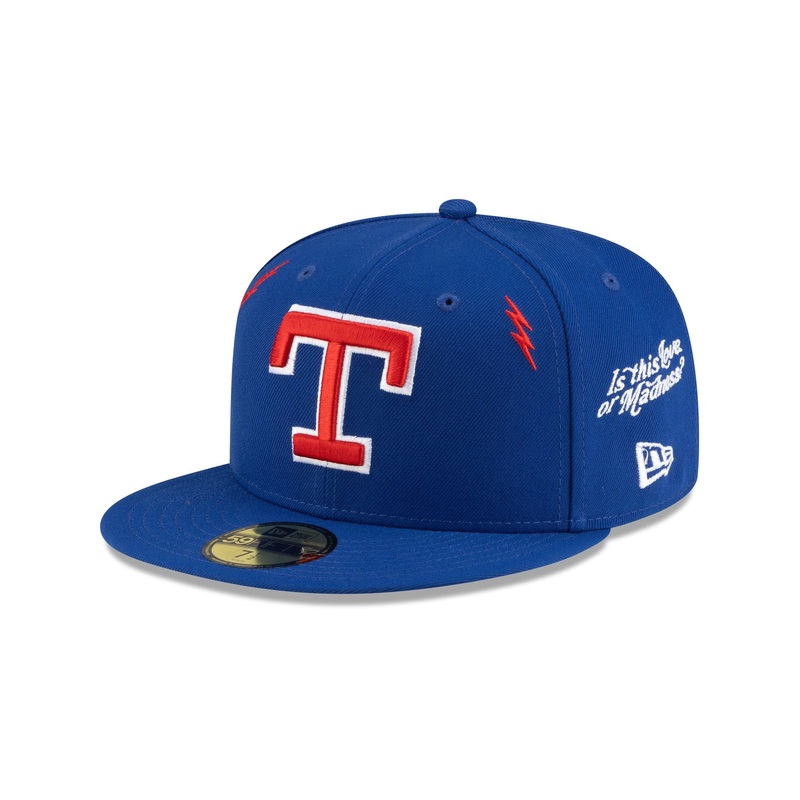 Diet Starts Monday x Texas Rangers Lightening Bolts 59FIFTY Fitted Hat 7