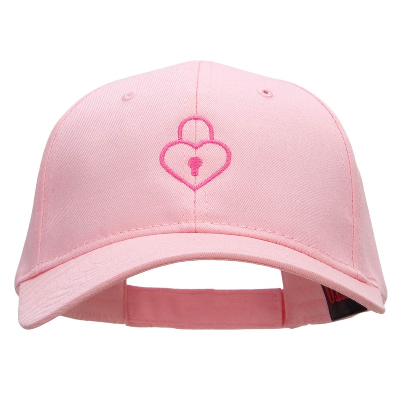 Love Lock Embroidered Low Profile Cap Pink One Size