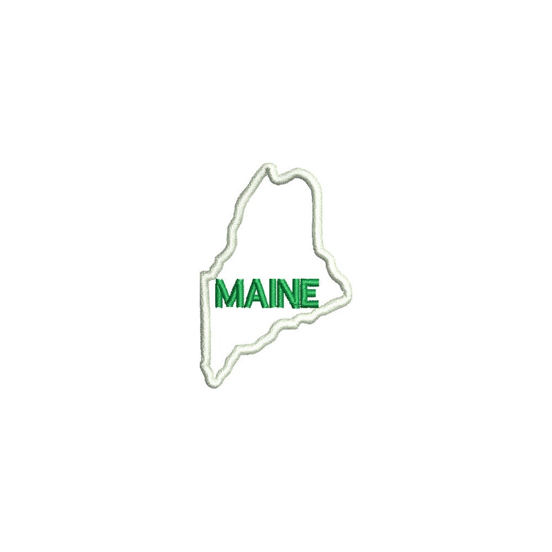 Maine with Map Outline Default Title One Size