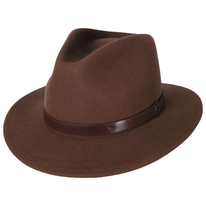 Messer Wool Felt Fedora Hat – Sepia SEPIA S
