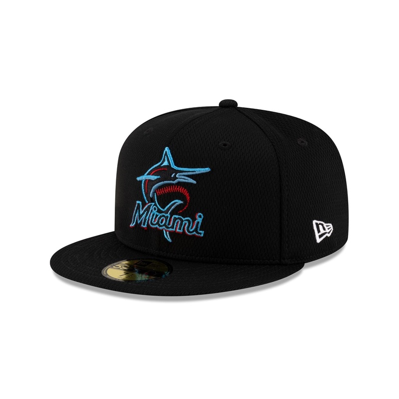 Miami Marlins 2025 Clubhouse Alt Black 59FIFTY Fitted Hat 7