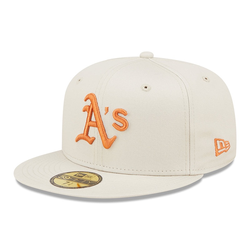 New Era 59FIFTY Oakland Athletics Baseball Cap – MLB League Essential – Stone-Burnt Orange 7
