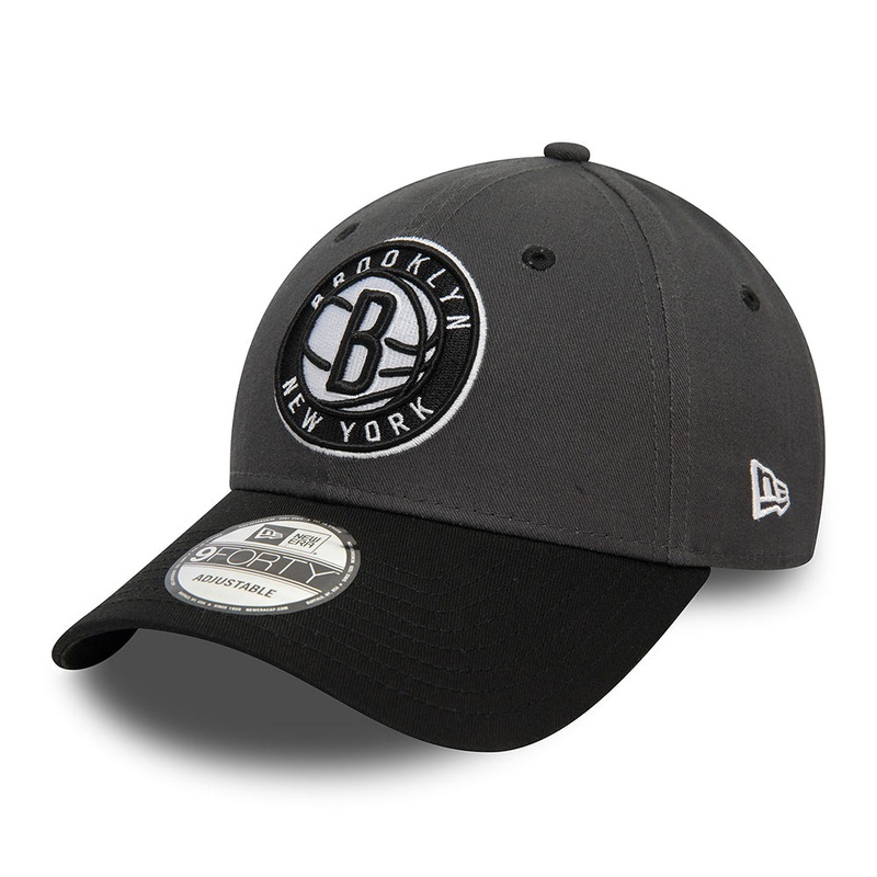 New Era 9FORTY Brooklyn Nets Baseball Cap – NBA Side Patch – Graphite-Black Adjustable